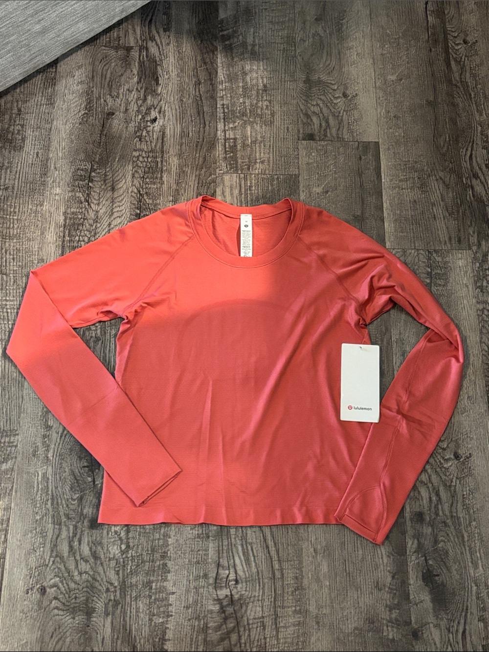 Lululemon Swiftly Tech Long Sleeve - Waist Length - Red - Size 10